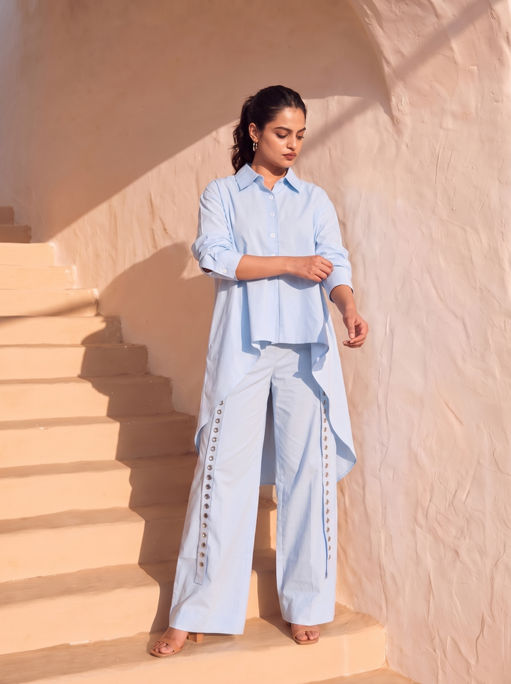 HIGH LOW SHIRT WITH PANTS