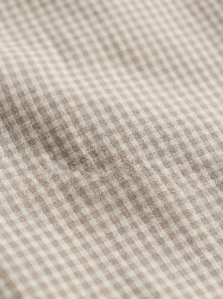 Beige check shirt