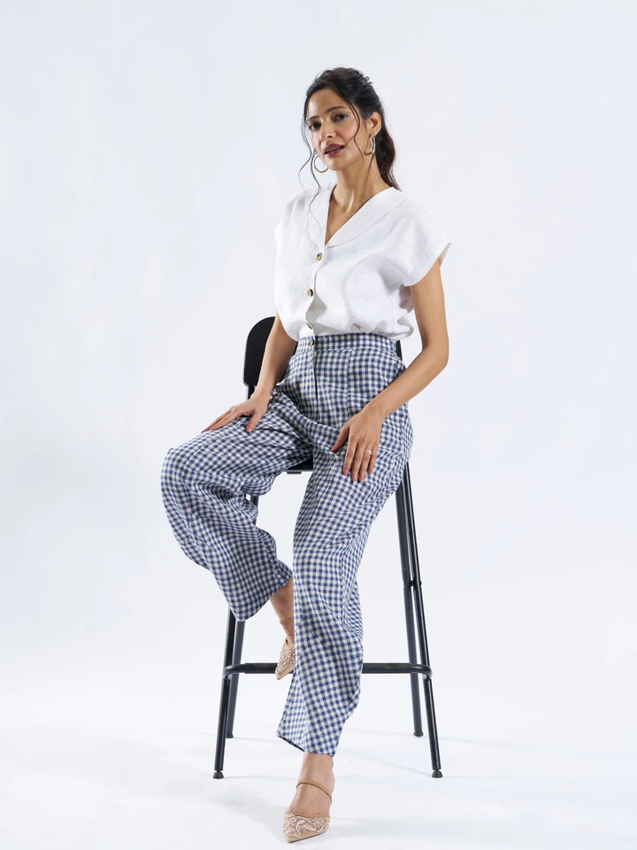 Blue Check Pants