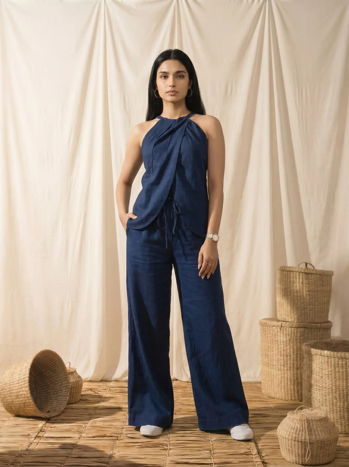 LINEN DENIM CORD SET