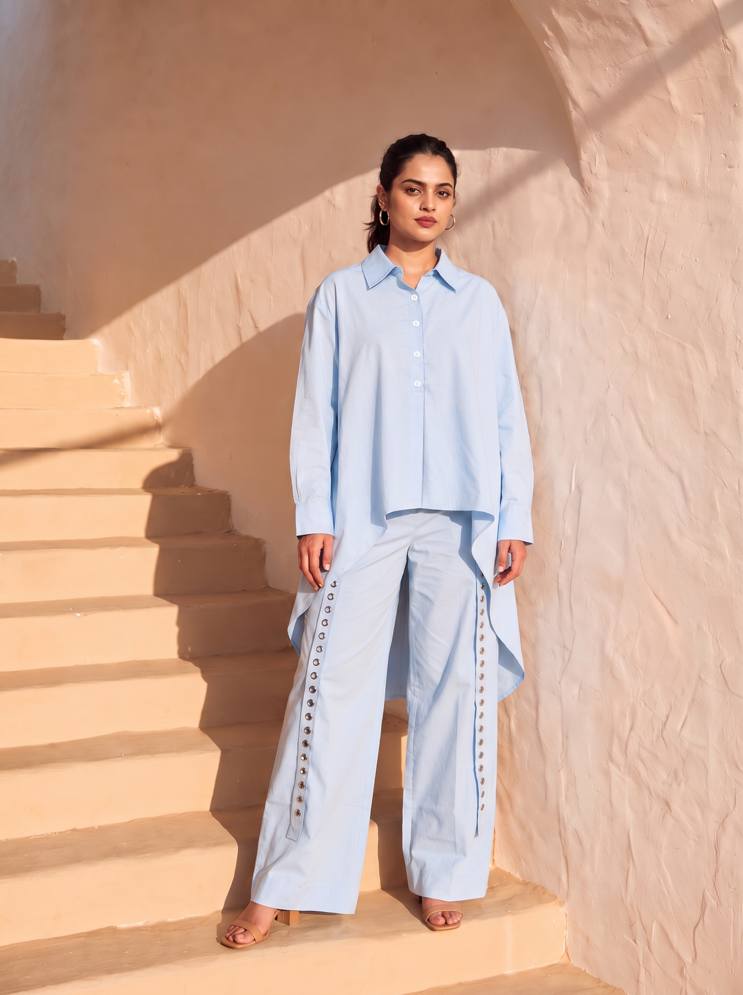 HIGH LOW SHIRT WITH PANTS