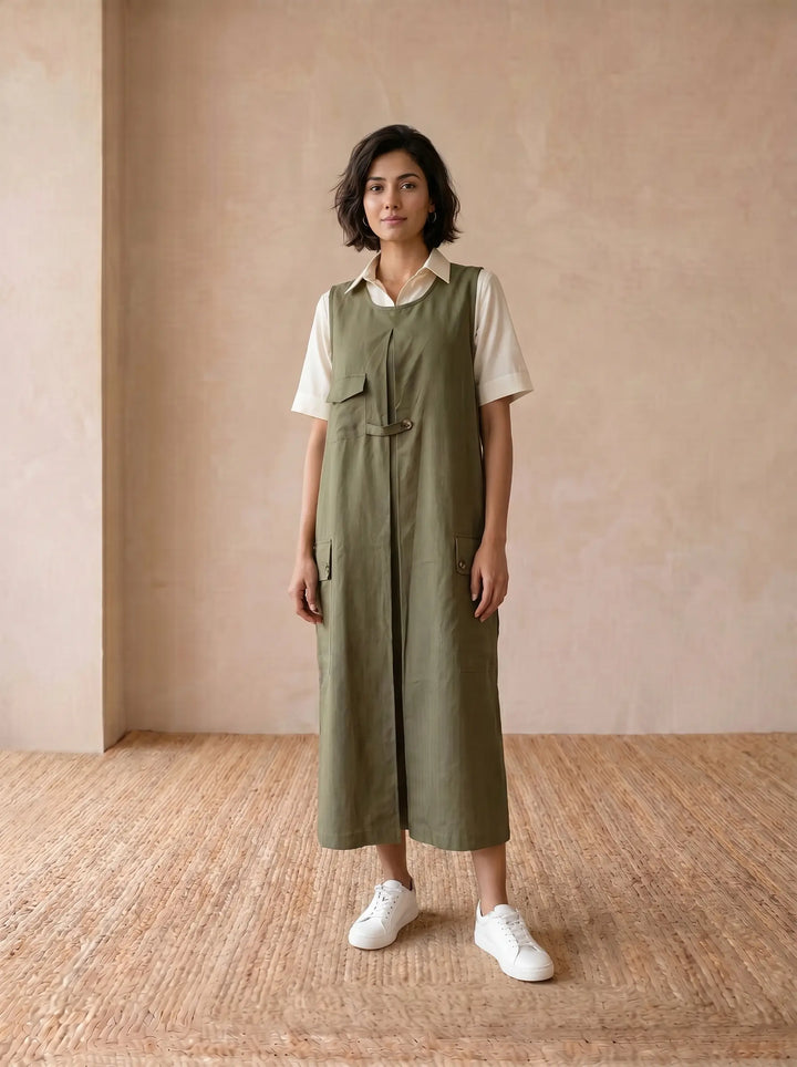 Green CARGO DRESS