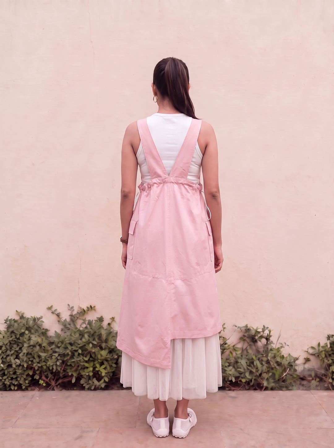 PINK PINAFORE WITH NET
