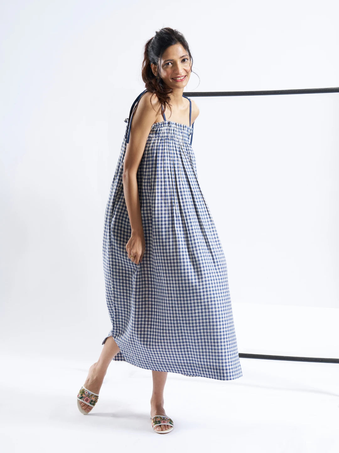 Blue Check Dress