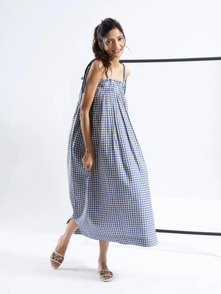 Blue Check Dress