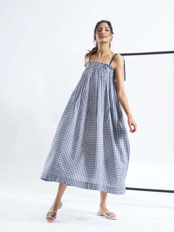 Blue Check Dress