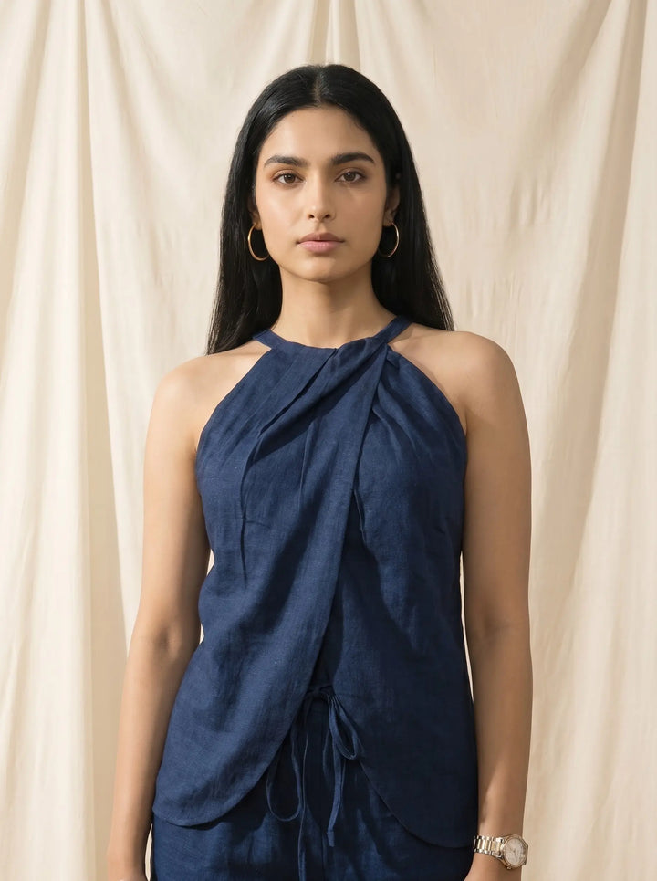LINEN DENIM CORD SET