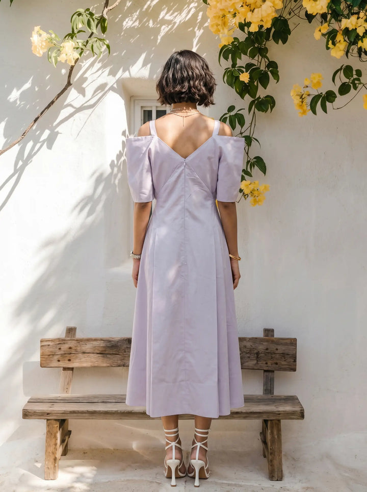 Lavender Off Shoulder Dress