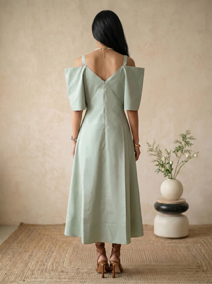 Light Green Off Shoulder Dress