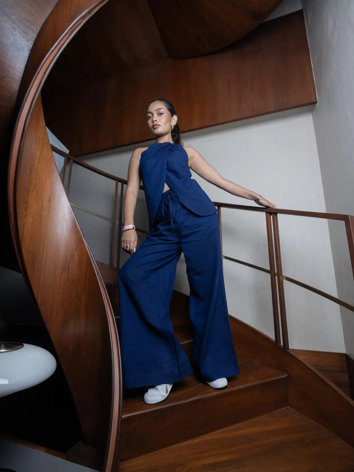 LINEN DENIM CORD SET