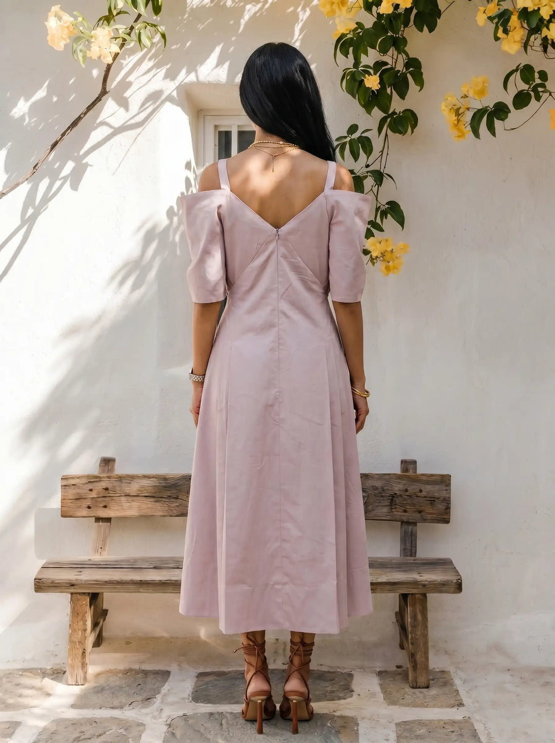 Pink Off Shoulder Dress