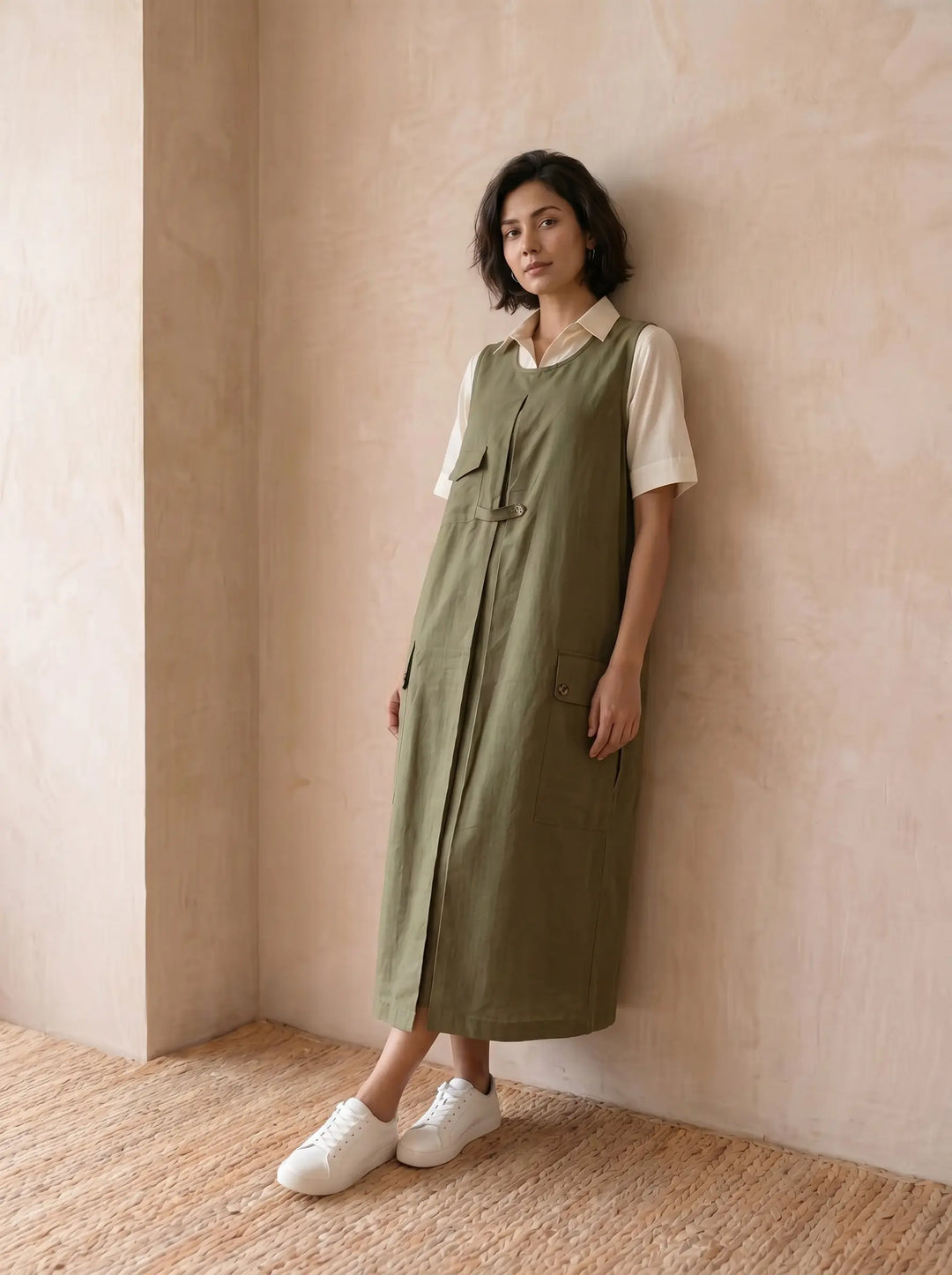 Green CARGO DRESS