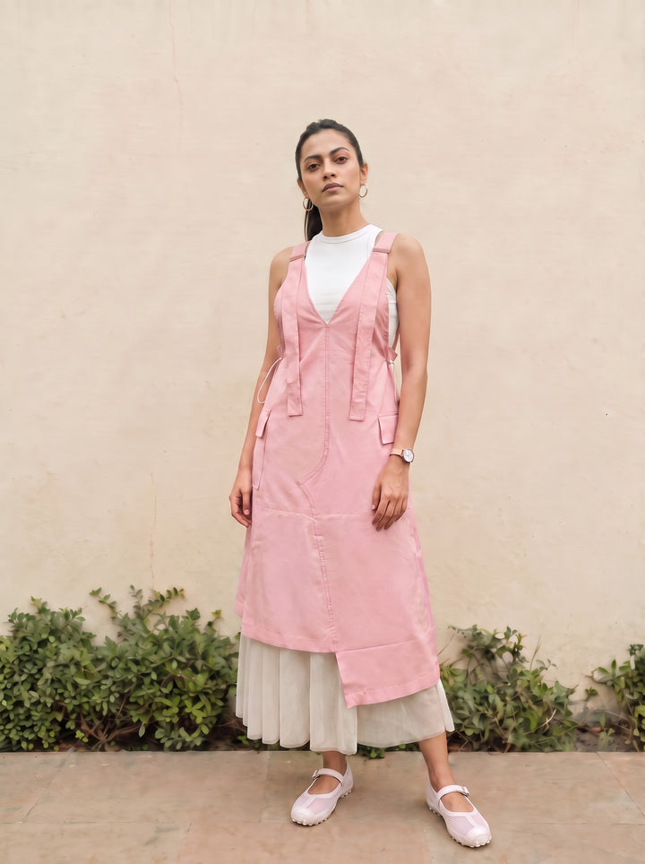 PINK PINAFORE WITH NET