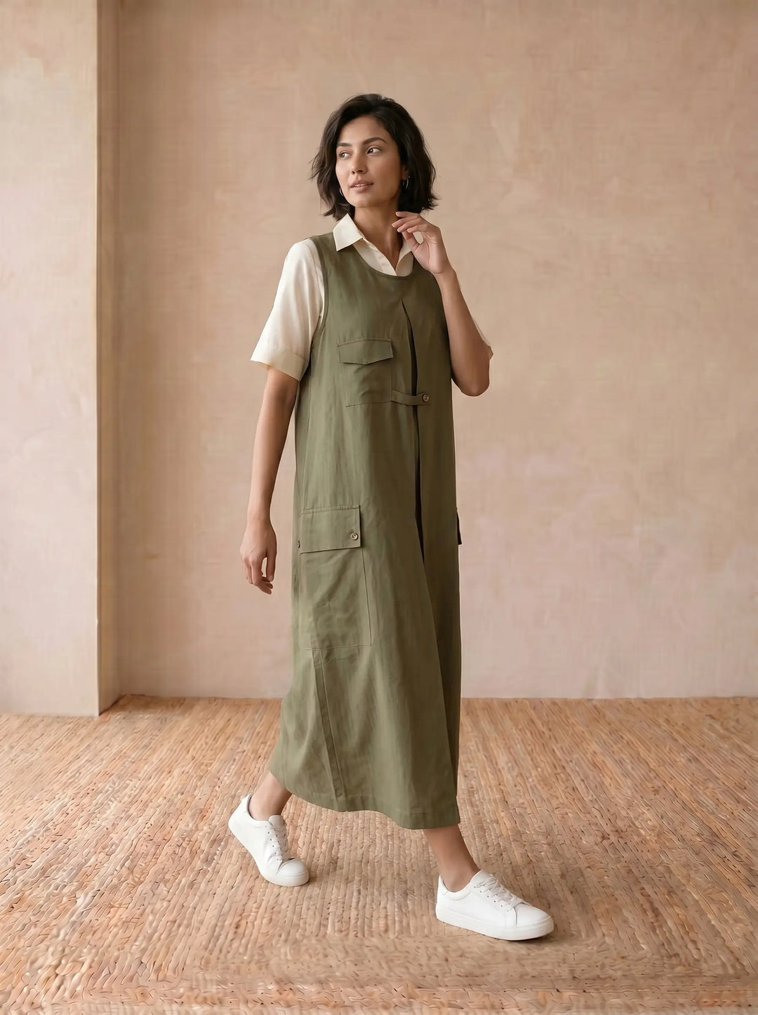 Green CARGO DRESS