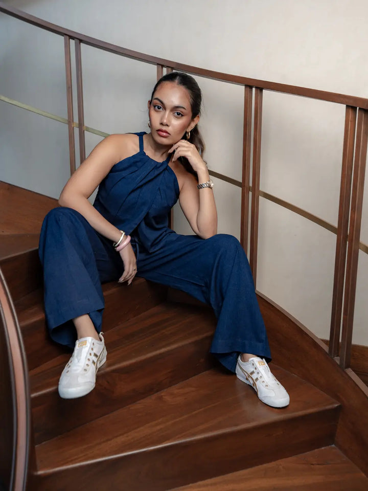 LINEN DENIM CORD SET