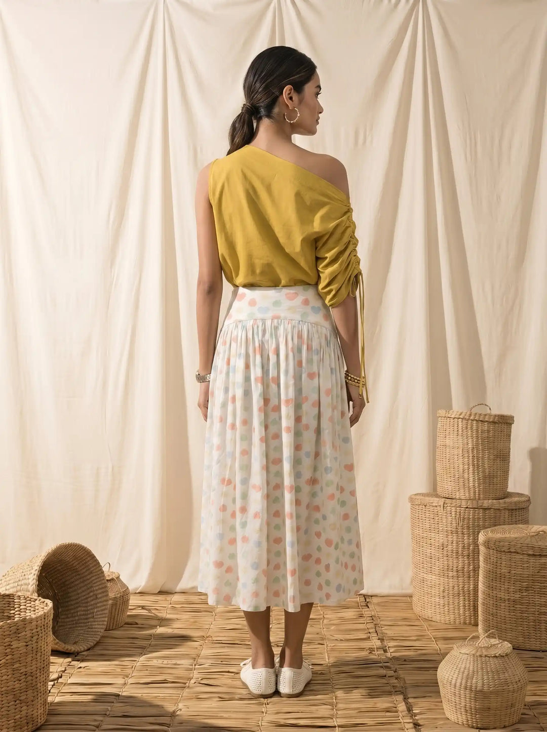 Yellow  Off Shoulder Top