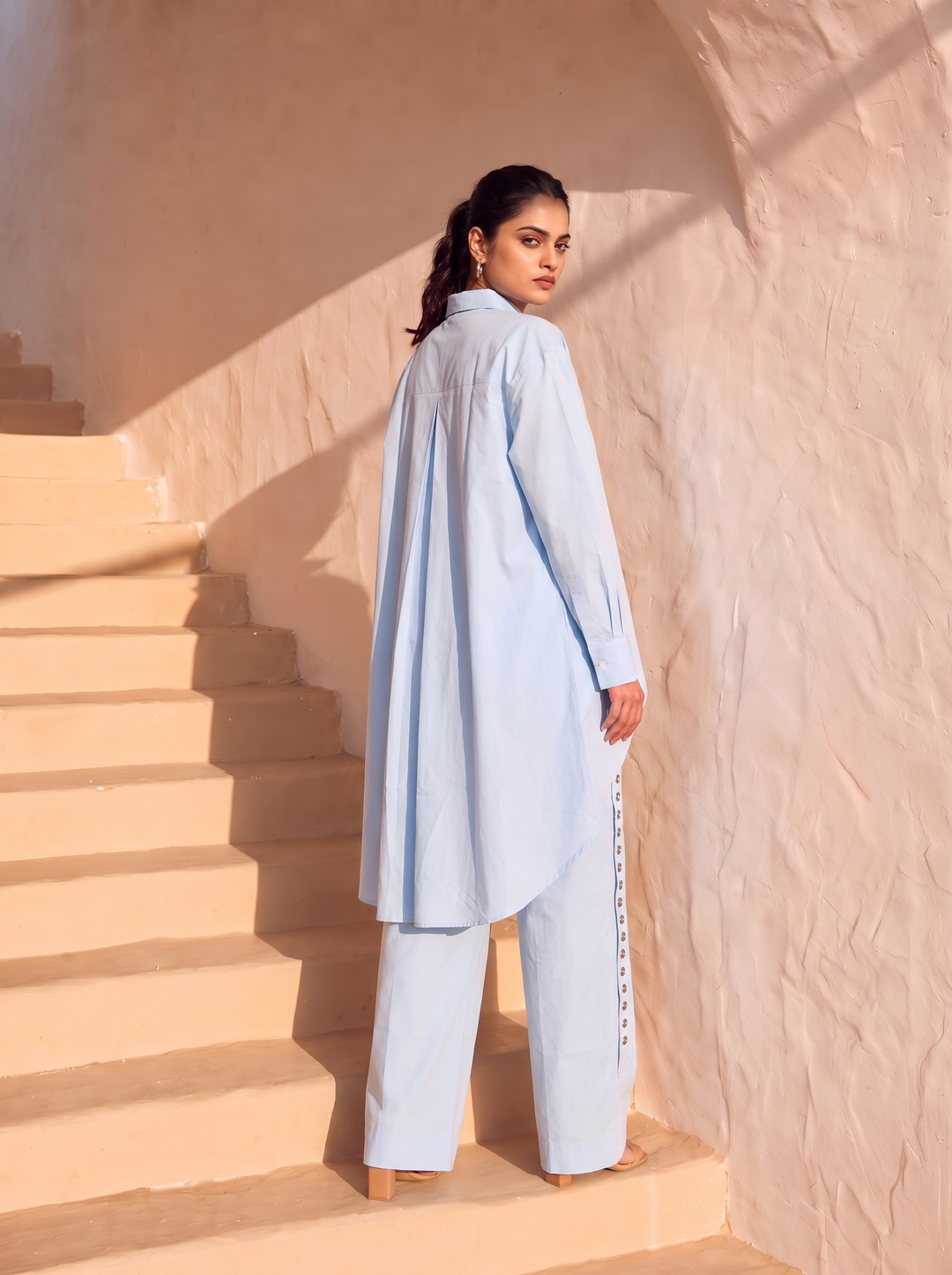 HIGH LOW SHIRT WITH PANTS