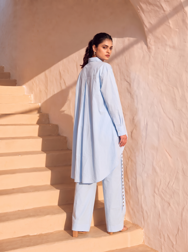 HIGH LOW SHIRT WITH PANTS