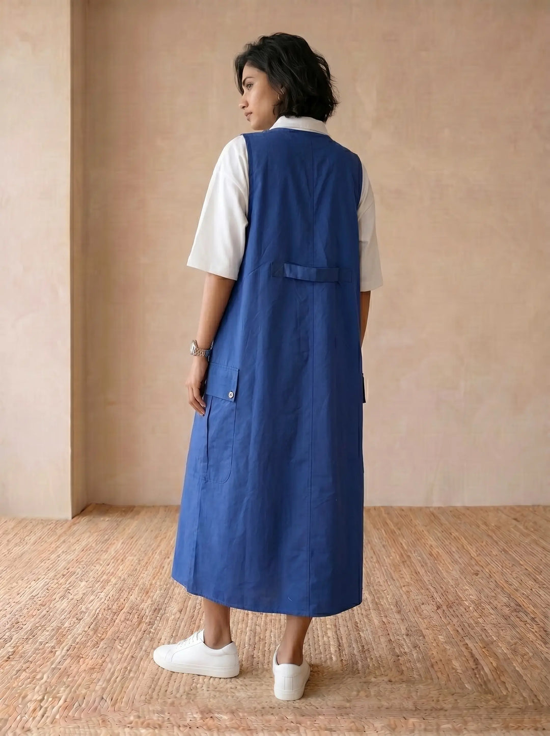 BLUE CARGO DRESS