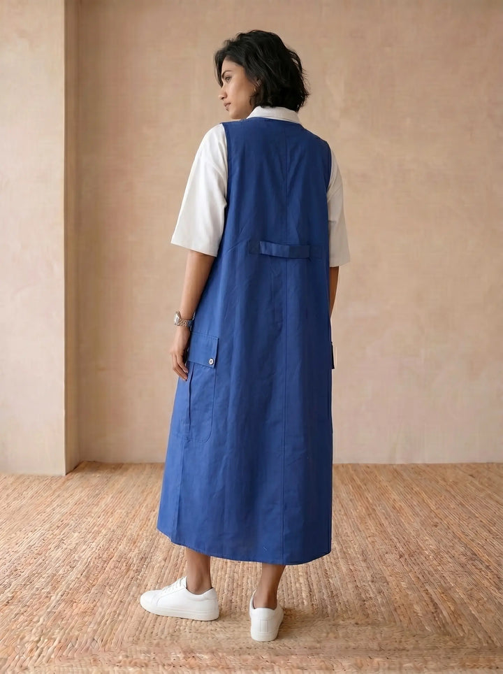 BLUE CARGO DRESS