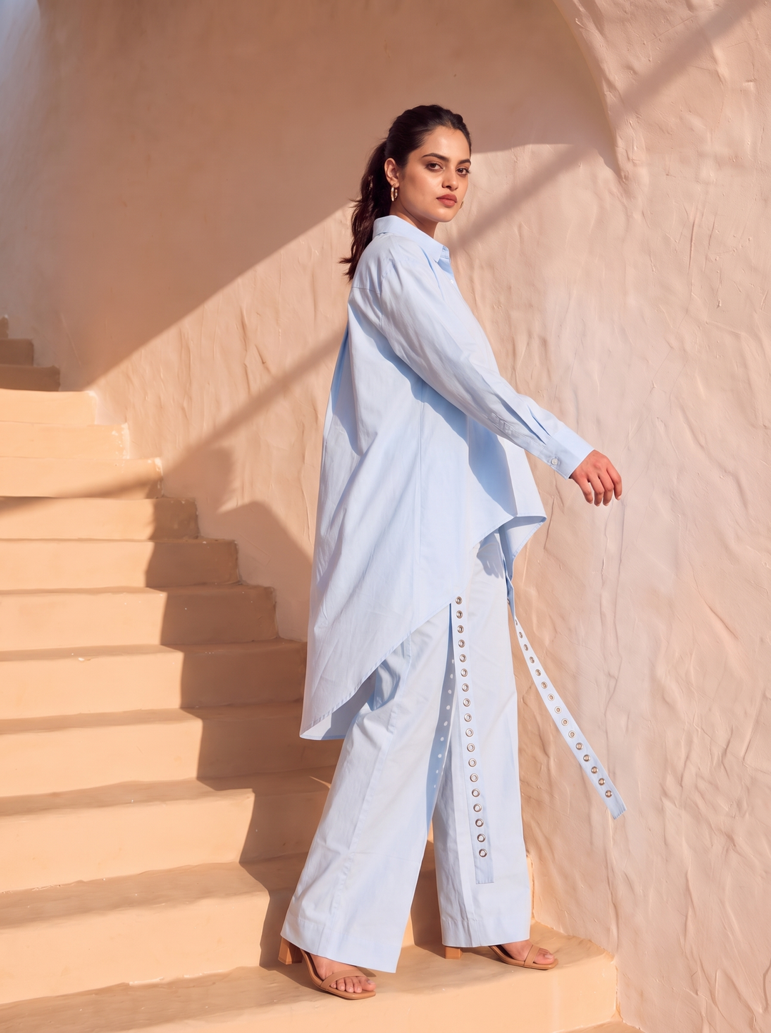 HIGH LOW SHIRT WITH PANTS