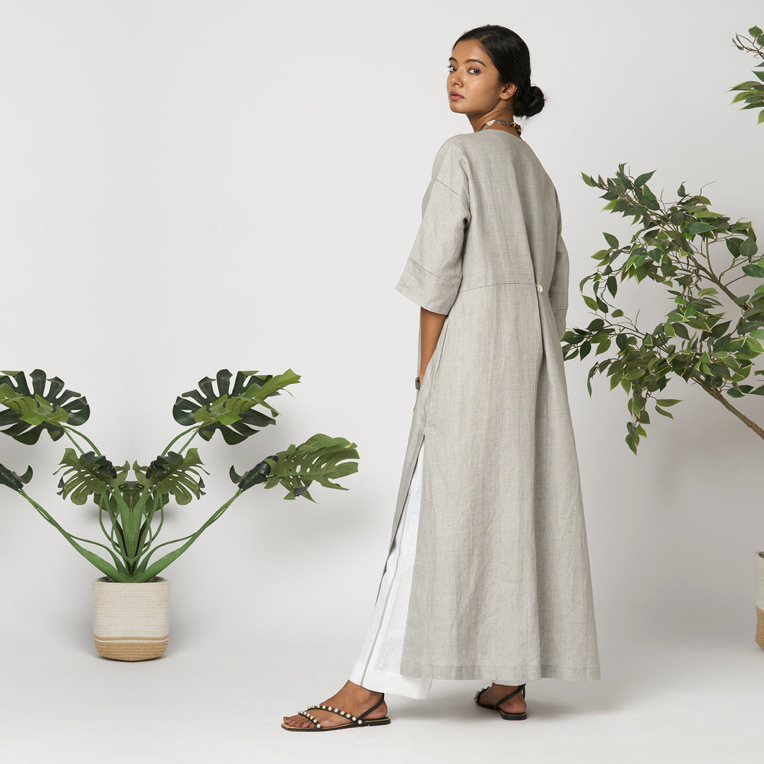 Linen Kurta Pants Set
