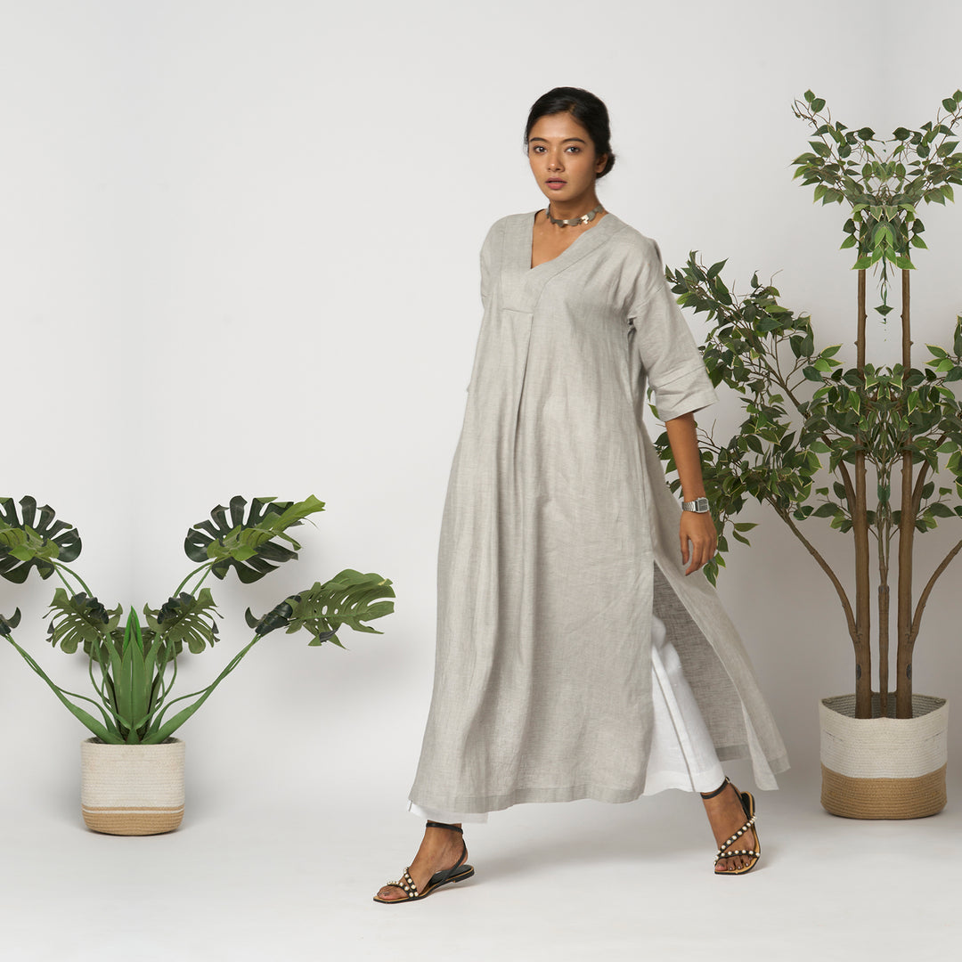 Linen Kurta Pants Set