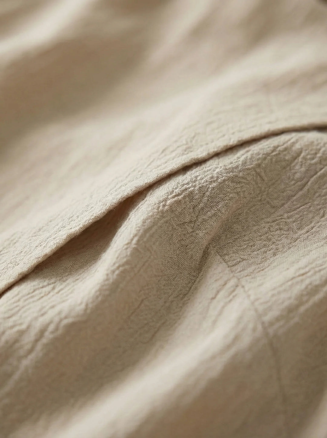 OVERLAP TOP WITH TROUSER / Beige