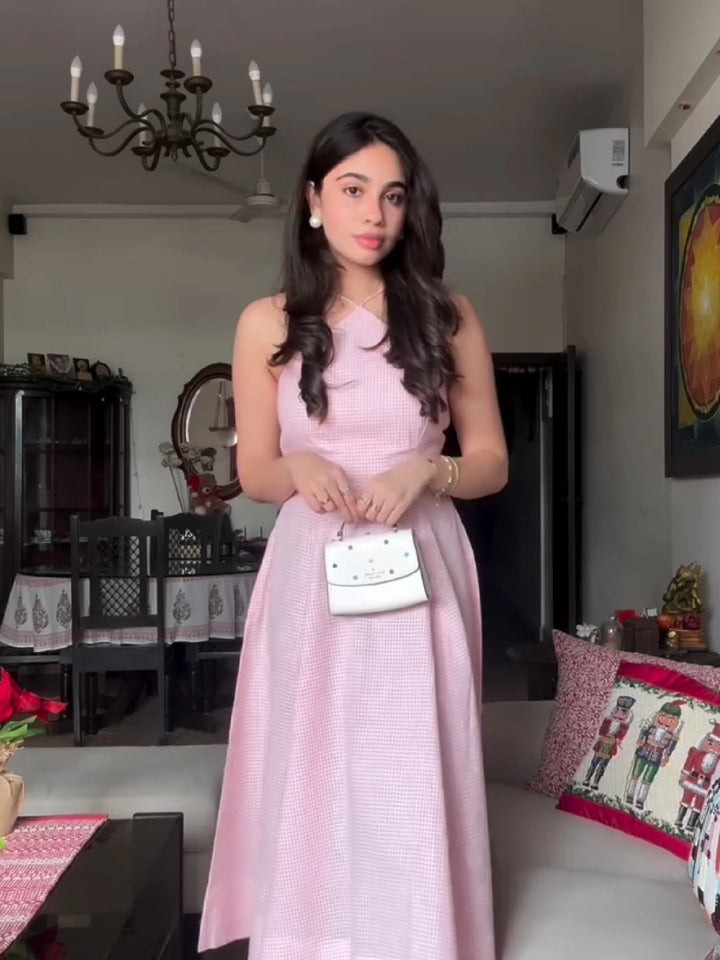 Pink Halter Dress