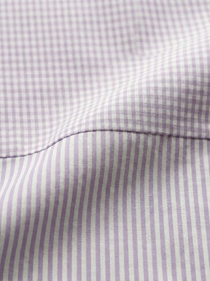 Checks and Stripe dress in Lavender