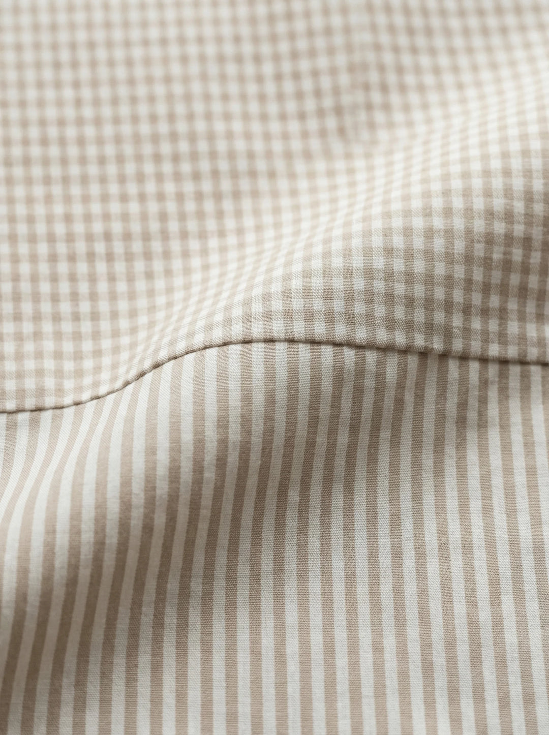 Checks and Stripe dress in Caramel