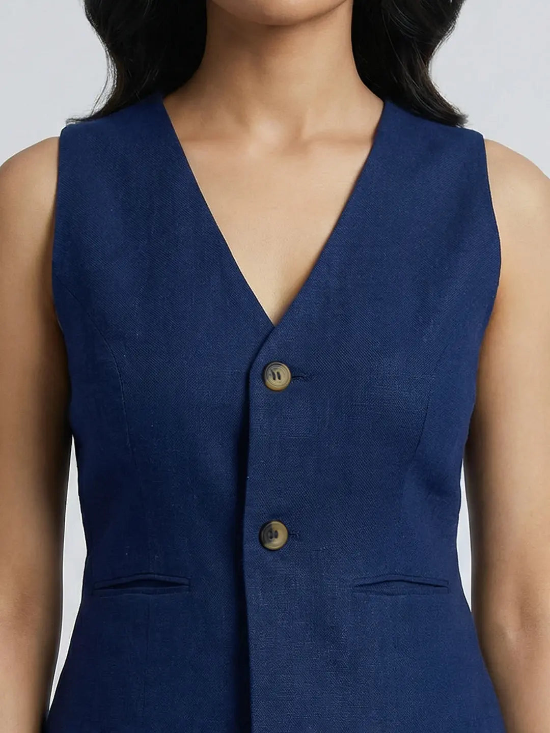 LINEN DENIM JACKET CORD SET