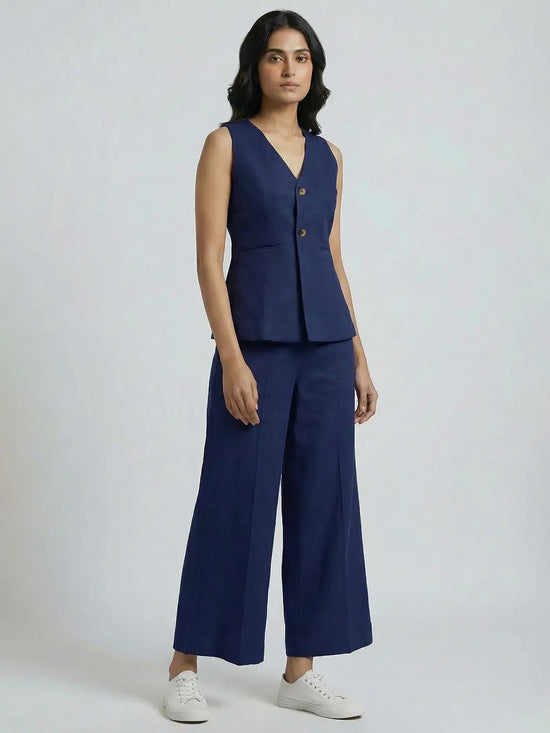 LINEN DENIM JACKET CORD SET