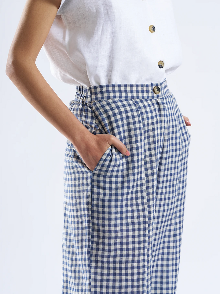 Blue Check Pants