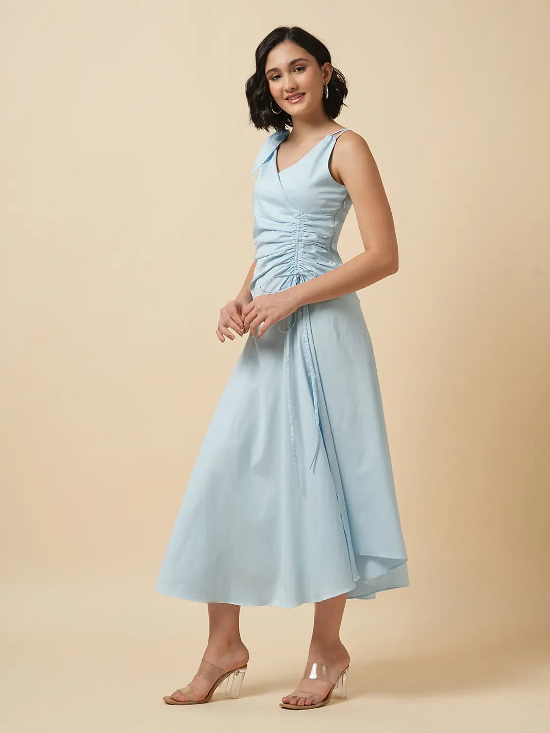 Light Blue Dress with Slit