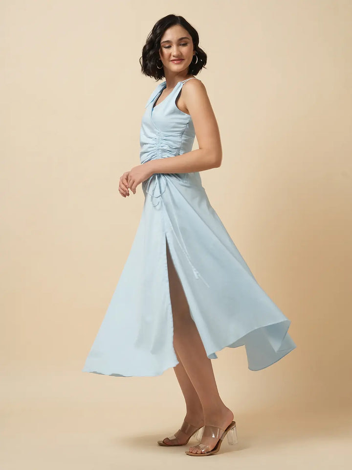 Light Blue Dress with Slit