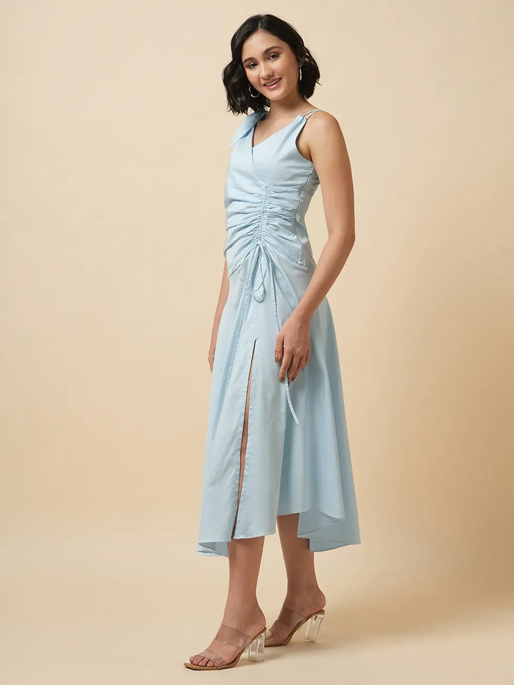 Light Blue Dress with Slit